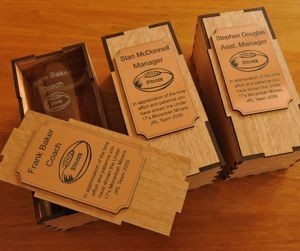 Set 3 Shot glass box sets timber boxes with engraved metal plates