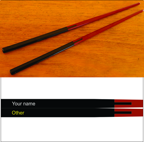 Chopsticks two tone black - maroon