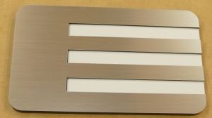 Room Name sign Brush silver clear window plates