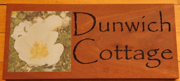 Red gum wooden sign print and engraved