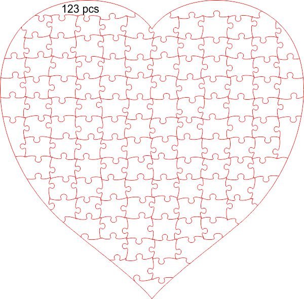 Jigsaw heart 123 pcs