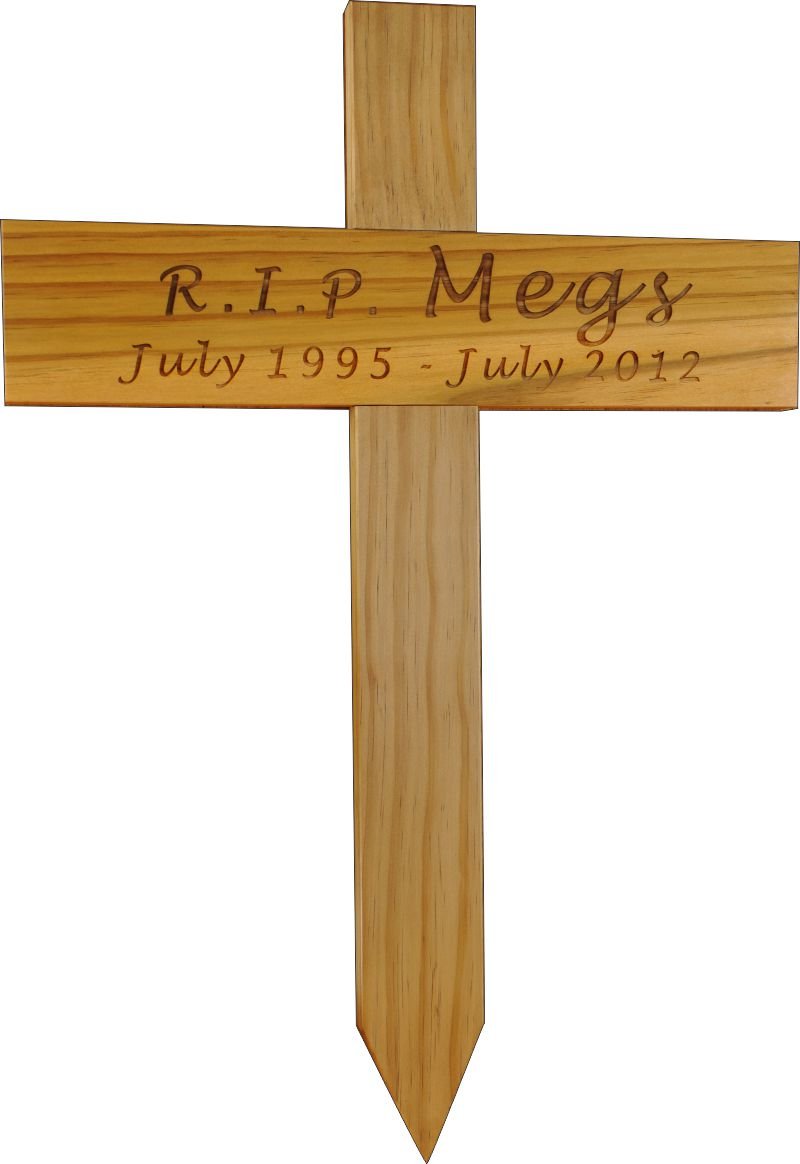 Treated pine memorial cross