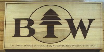 Western Red cedar sign engraved logo and letters