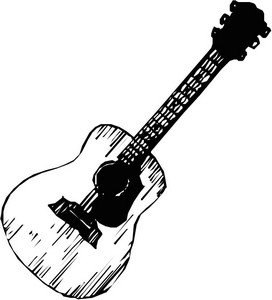 Acoustic Guitar image for engraving