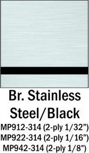 stainless - black laminate