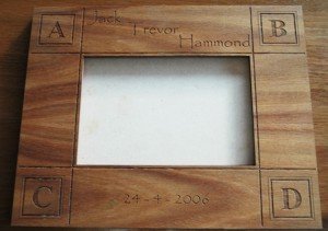 Timber engraved Photo Frame 150 x 100 mm ( 6" x 4" ) Photo