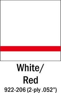 white - red laminate