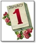 New Year Calender with roses 1 January 004
