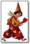 Valentine red gold hearts red wand 028