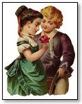 Valentine Girl and boy with rose 041