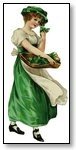 St Patricks Day Girl with green hat and dress