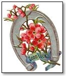 Horse shoe good luck with flowers 007