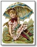 girl with umbrella on Cart 090
