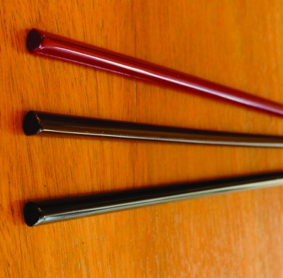 Chopsticks triangular black - maroon - brown