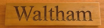 Timber sign Treated Pine engraved 75 x 300 mm