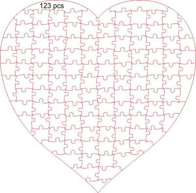 Jigsaw heart 123 pcs