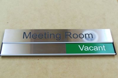 Door sign | Room Name and status slider 300 X 90 mm