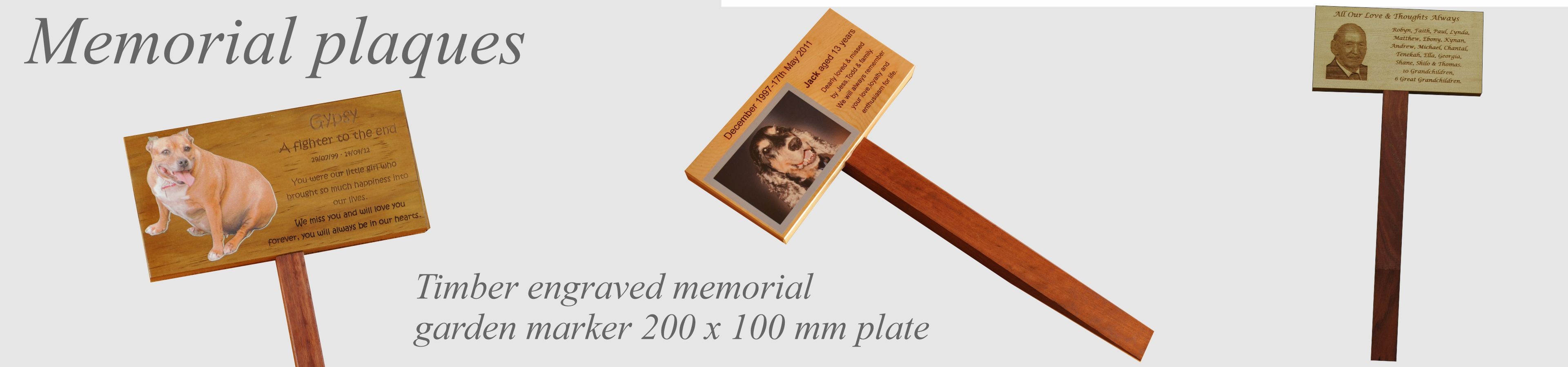 Timber Memorial Marker