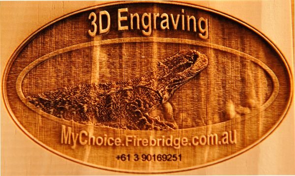 3D engraved pine