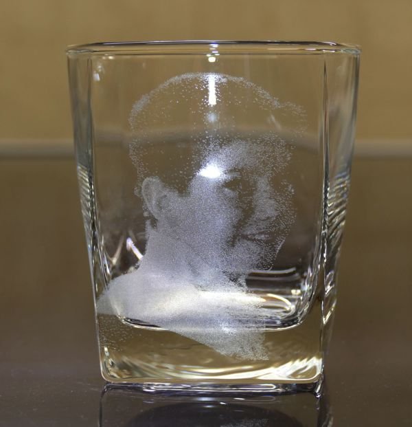 Whisky square photo engraved