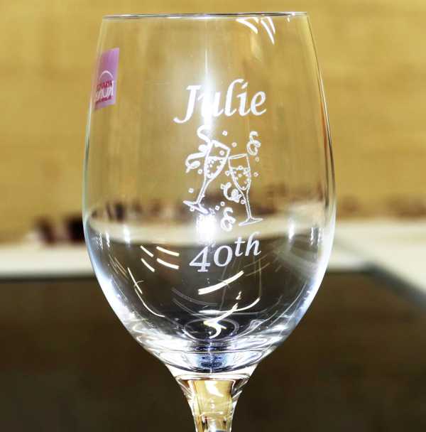 Wine glass 40th birthday