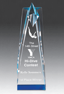 Star Tower Award - Mirror - Large 87x50x250 mm
