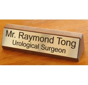 Desk Name Plate Timber 150 mm long