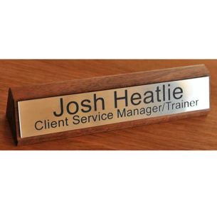 Desk Name Plate Timber 250 mm long