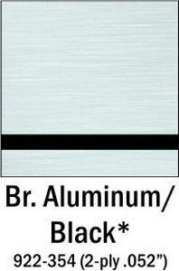 Brush aliminium - black laminate