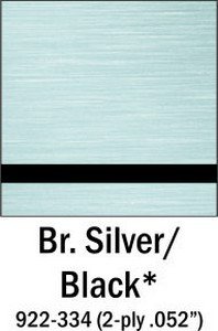 Brush silver - black laminate