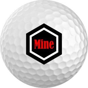 golf ball hexagonal print