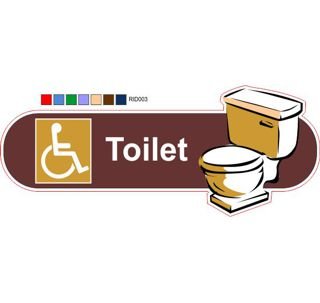 Disabled toilet ID sign