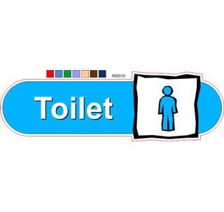 Male toilet ID sign