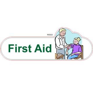 First aid ID sign