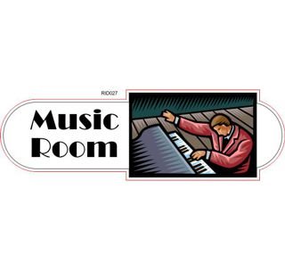 Music room Piano ID sign