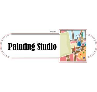 Painting studio room ID sign