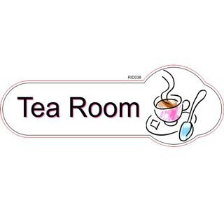 Tea Room ID sign