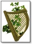 St Patricks Day harp with clover  086