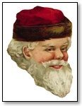 Christmas Santa face traditional white beard 262