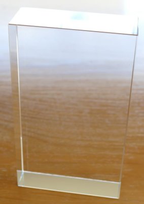 Crystal award blank 170 x 100 x 40 mm