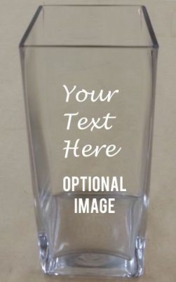 Engraved vase with text and optional image
