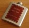 Hip flask engraved plate